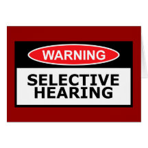 Funny hearing greeting card