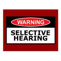 Funny hearing postcard