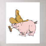 funny hillbilly pig posters