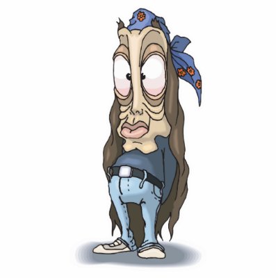 funny hippie zombie cut outs by doonidesigns