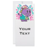 funny hippy hippie hippo cartoon rack cards