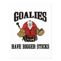 Funny Hockey Goalie Postcard