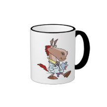 funny horse doc doctor cartoon coffee mugs