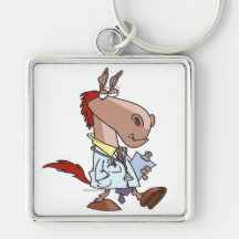 funny horse doc doctor cartoon keychains