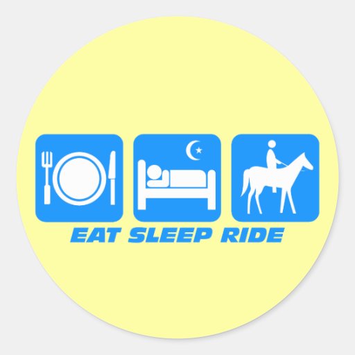 Funny horse round stickers