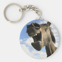 Funny Horse Yawning Keychain