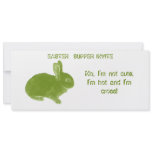 Funny Hot Cross Bunny Green Custom Announcement