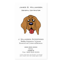 Funny Hound Dog General Contractor Simple Generic Business Card Templates