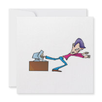 funny hungry computer chomping foot monster custom invites