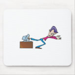 funny hungry computer chomping foot monster mousepads