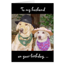 Funny Husband Birthday Greeting Card