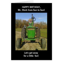 Funny Husband/Farmer Birthday Greeting Cards
