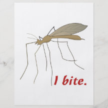 funny i bite mosquito design personalized flyer