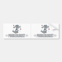 Funny I Love Poodles Bumper Sticker