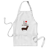 Funny I Love Tiny Wiener Dachshund Apron