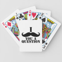 Funny I Moustache You A Question Playing Cards