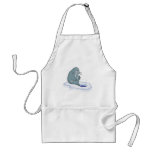 funny ice fishing walrus aprons