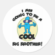 Funny I'm Going To Be A Big Brother Round Sticker