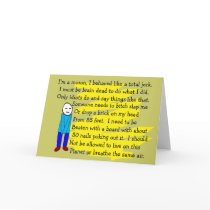 Funny "I'm Sorry" Cards and Key Chains