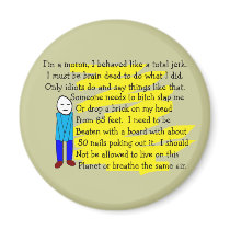 Funny "I'm Sorry" Cards and Key Chains Refrigerator Magnets