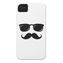 Funny incognito smiley moustache trendy hipster iPhone 4 covers