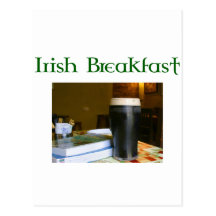 Funny Irish Breakfast Irish Beer lovers gear Postcard