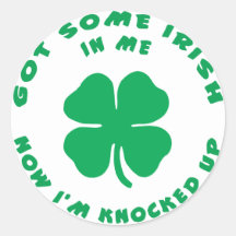 Funny Irish Pregnant Maternity Sticker
