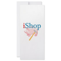 Funny iShop With Piggybank and Hammer