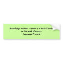 Funny Japanese Proverbs - Knowledge bumper stickers
