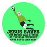 Funny Jesus saves stickers
