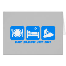 Funny jet ski greeting card