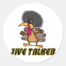 funny jive talker turkey cartoon sticker