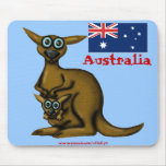 Funny kangaroo Australia mousepad