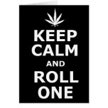 Funny keep calm and carry on greeting card