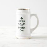 Funny Keep Calm And Drink On St Patrick Day stein Coffee Mugs