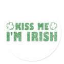 Funny Kiss Me I'm Irish stickers