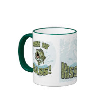 Funny Kiss My  Bass Gift Ideas for Fishermen Mugs