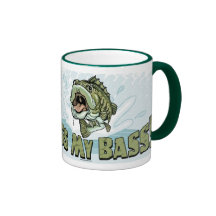 Funny Kiss My  Bass Gift Ideas for Fishermen Mugs