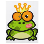 funny kissed frog prince cartoon flyers