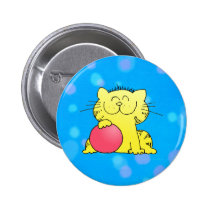 Funny Kitten Bowler buttons