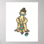 funny knitting sheep posters