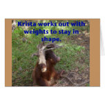 Funny Krista Orangutan Greeting Card