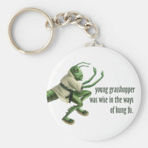 Funny Kung Fu Grasshopper Keychain