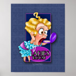 Funny Ladies room sign. Flapper. 1920 theme posters