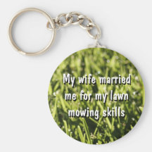 Funny Lawn Mowing Key Chains