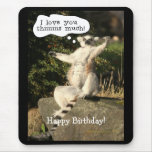 Funny Lemur I Love You Much Customisable Template mousepads
