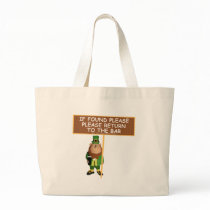 Funny leprechaun canvas bags