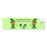 Funny Leprechaun Beer Bumper Sticker bumper stickers