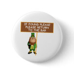 Funny leprechaun buttons