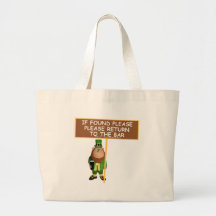 Funny leprechaun canvas bags